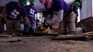A Team Working on a Muck and Gut in NC