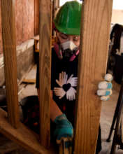 A Volunteer Doing Mold Sanitization in NC