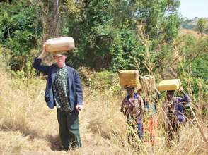 A burden of carrying water from  the valley