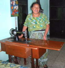 Isabela Chachal and her Sewing Machine