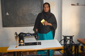 Beneficaries with sewing Machine