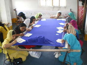 The Poor girls making products after training