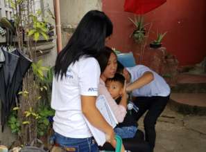 Supported vaccinations for 1,825 children.