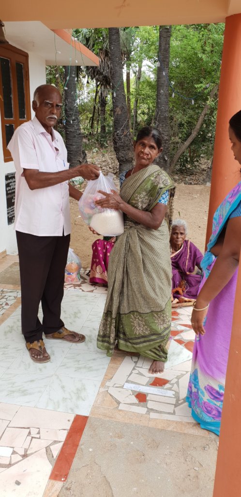 food groceries to neglected elderly women