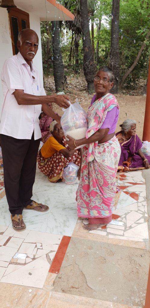 food groceries to neglected elderly women