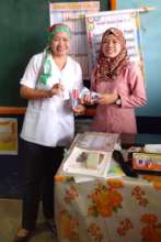 Teachers helping with distribution