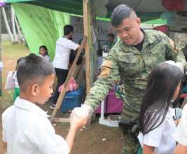 Children receiving vitamins