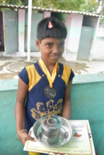 Happy Child - Received many medals and prizes!!