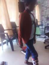 Practicing to walk normally