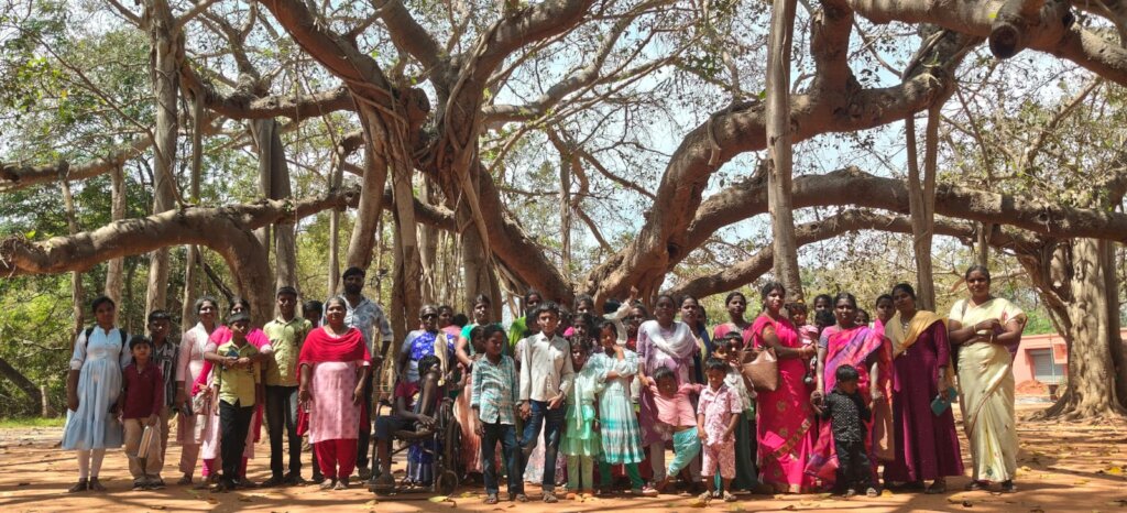 Children taken to sensory trip - sound garden