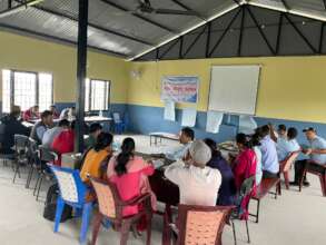 Our teachers receiving maths training