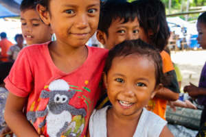 children playing at one of the camps