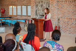 USAPCS Founder/Director addressing guests