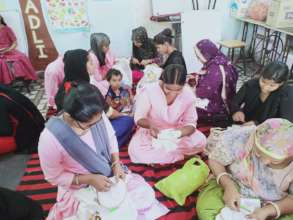 Learning embroidery to embellish clothes