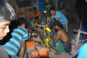 installation of the turbine