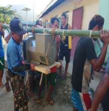 manual hauling of generator