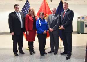 Pam, Jill, Navy, and USMC Top Staff at CFC Awards