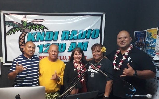 Pam and Rei at KNDI Radio in HI