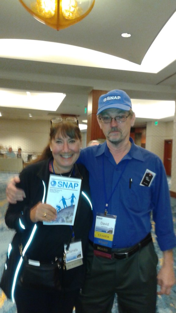 Pamela Pine and David Clohessy, Director of SNAP