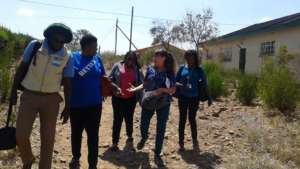 Working in Botswana with colleagues