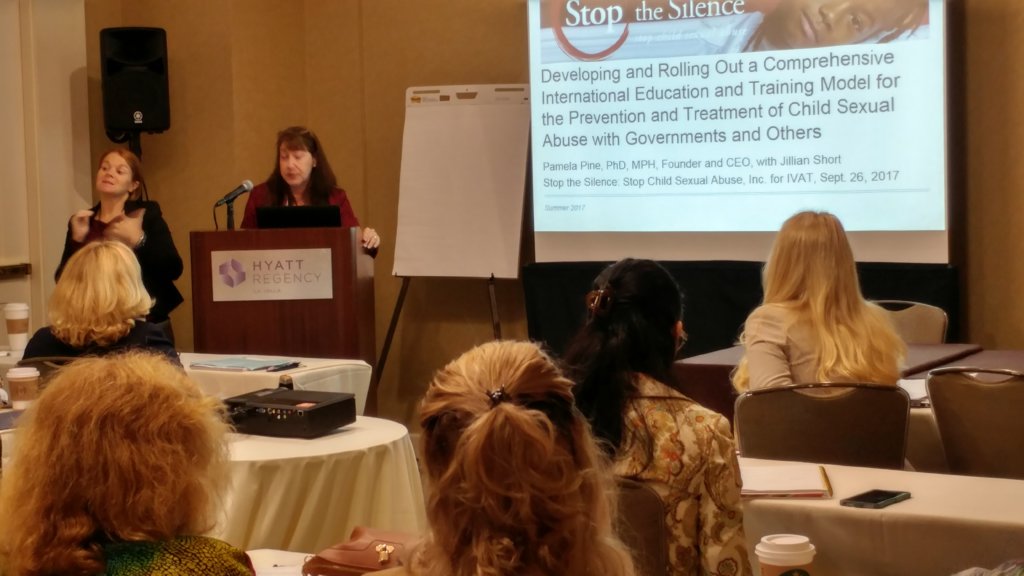 Pamela J Pine speaking at session