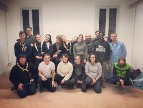 With the scout group