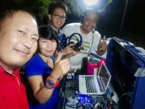 Team rebuilding radio station (Photo courtesy FRR)