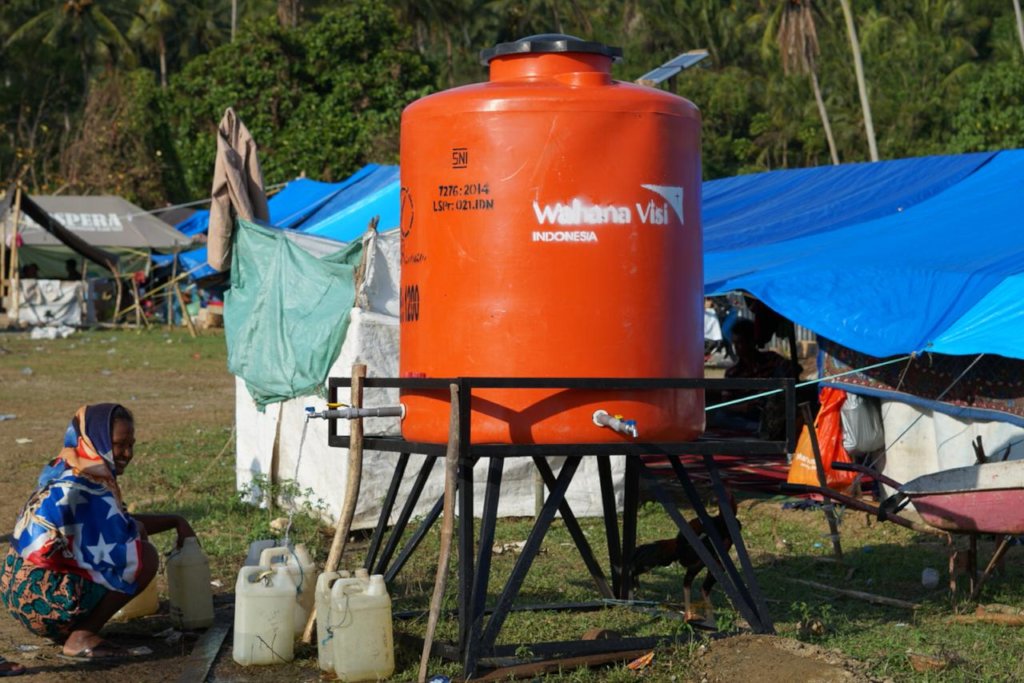 Water tanks provide fresh drinking water