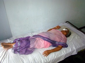 A Cataract Patient Immediately After Operation