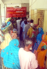Cataract Patients Waiting for their Turns in Camp