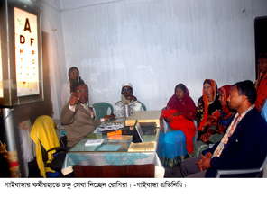Ophthalmic Consultant, Examines a Patient