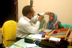Eye Spcialist Examining a Patient