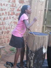 Angel learning drumming...