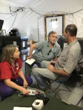 Providing care at the temporary health clinic