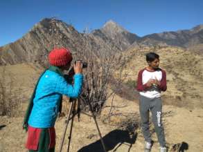 Local youth learning to video tape