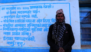 A local of Natharpu Village expressing his view