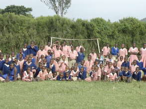 Children in rural Ntungamo village play ground