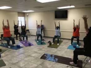 Chair Yoga inside the Community Transition Center