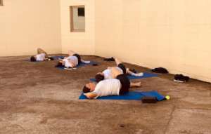 Practicing Yoga