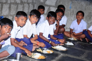 children in our classroom having lunch