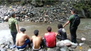 Four individuals apprehended at an illegal mining