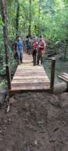 Working on the trail