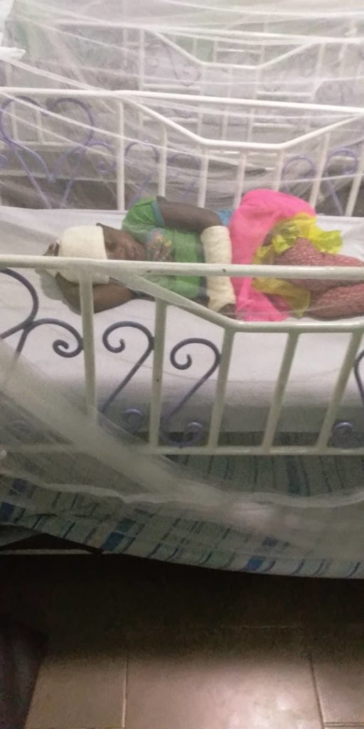 Plastic surgery for Gift, a victim of car accident