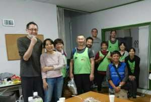 Volunteers with Pastor Kanamori and his wife