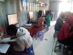 Students in their computer skills lesson