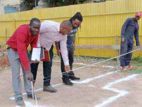 Measuring out the footprint of the building