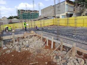 Laying the concrete slabs - Aug 2023