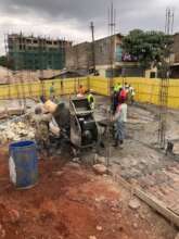 Concrete poured for the foundations