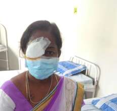 58yr old operated with vitrectomy for RD