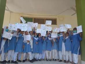 Fellow Iman's students leading a protest in school